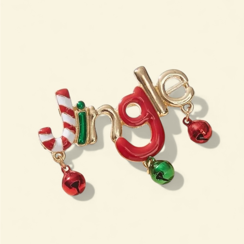 Festive Jingle Brooch Holiday Jewelry